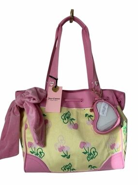 Juicy Couture Retro Juicy Cherry Gelato Daydreamer Tote Bag Yellow Iris